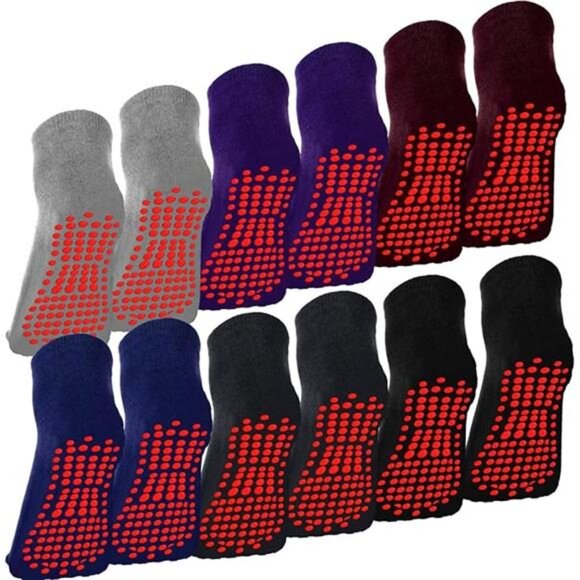 12 Pairs Non Slip Socks Women Yoga Socks with Grips Pilates Socks Anti Slip - Picture 7 of 7